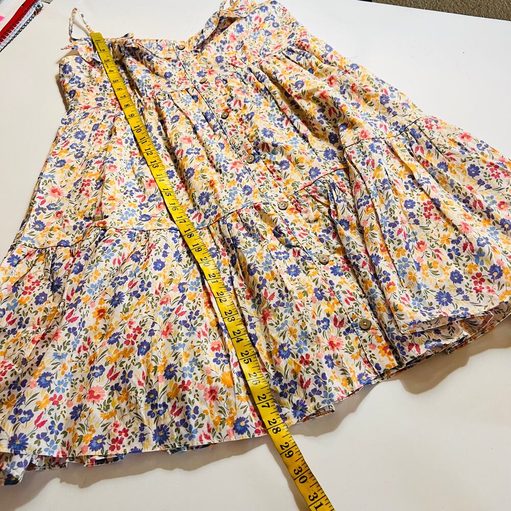 Aura Make It Last Forever Floral Button Up Dress Size S Small Yellow Multi - Picture 8 of 9
